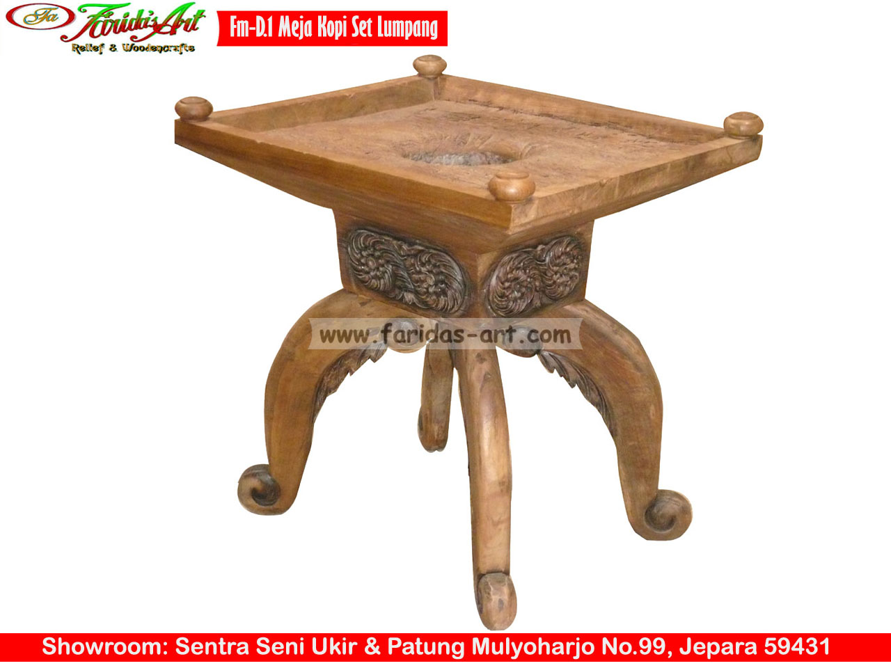 Meja Kopi Set - Lumpang 1 (Tanpa Sandaran)